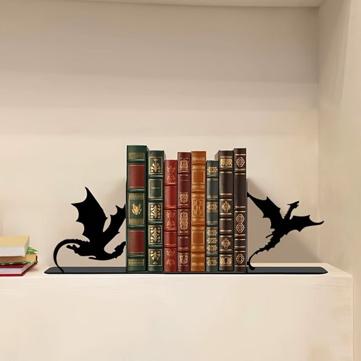 Dragon-Themed Metal Bookends