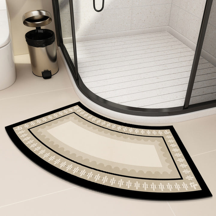 Curved Water-Absorbent Bathroom Mat