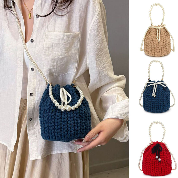 Stylish Knitted Bucket Handbag