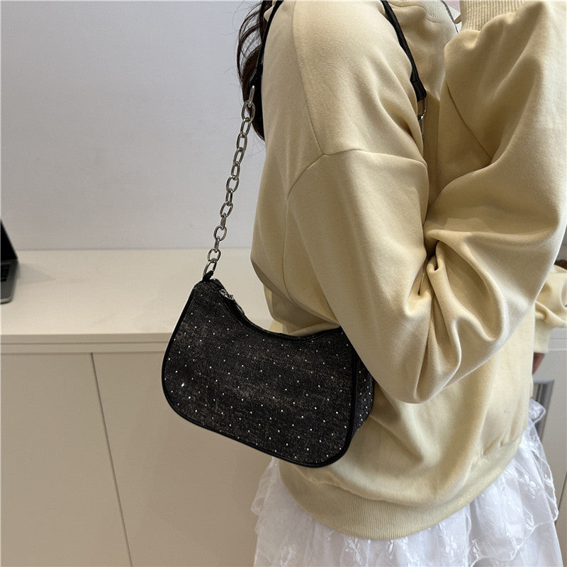 Stylish Chain-Handled Hobo Bag Kalsten