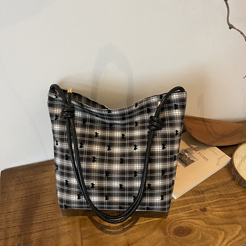 Dot-Patterned Hobo Bag