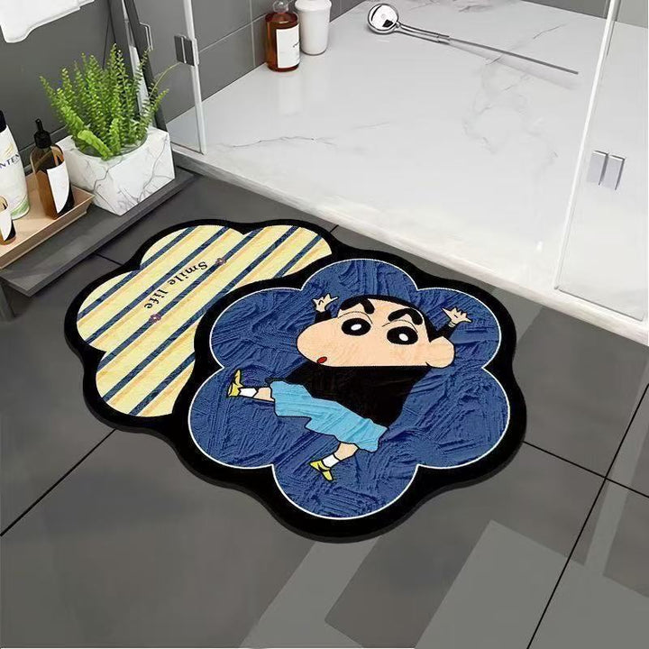 Cartoon-Themed Plush Bath Mat