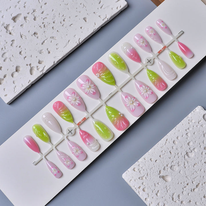 Decorative Floral Artisan Press-On Nails Kalsten