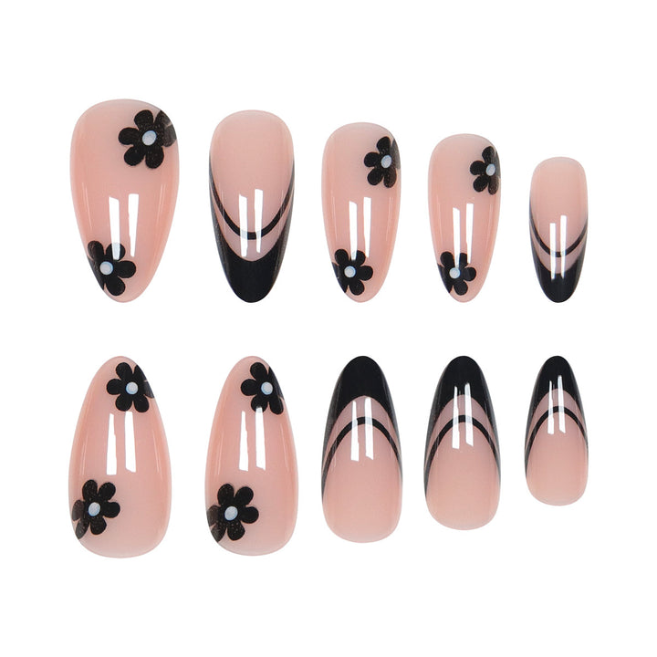 Elegant Floral Design Stiletto Press-On Nails Kalsten