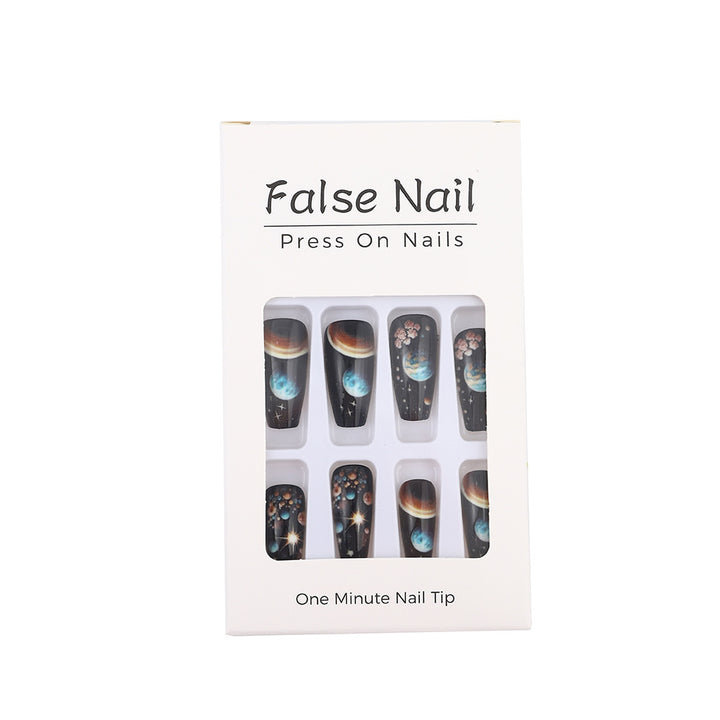 Artificial nails with galactic motifs Kalsten