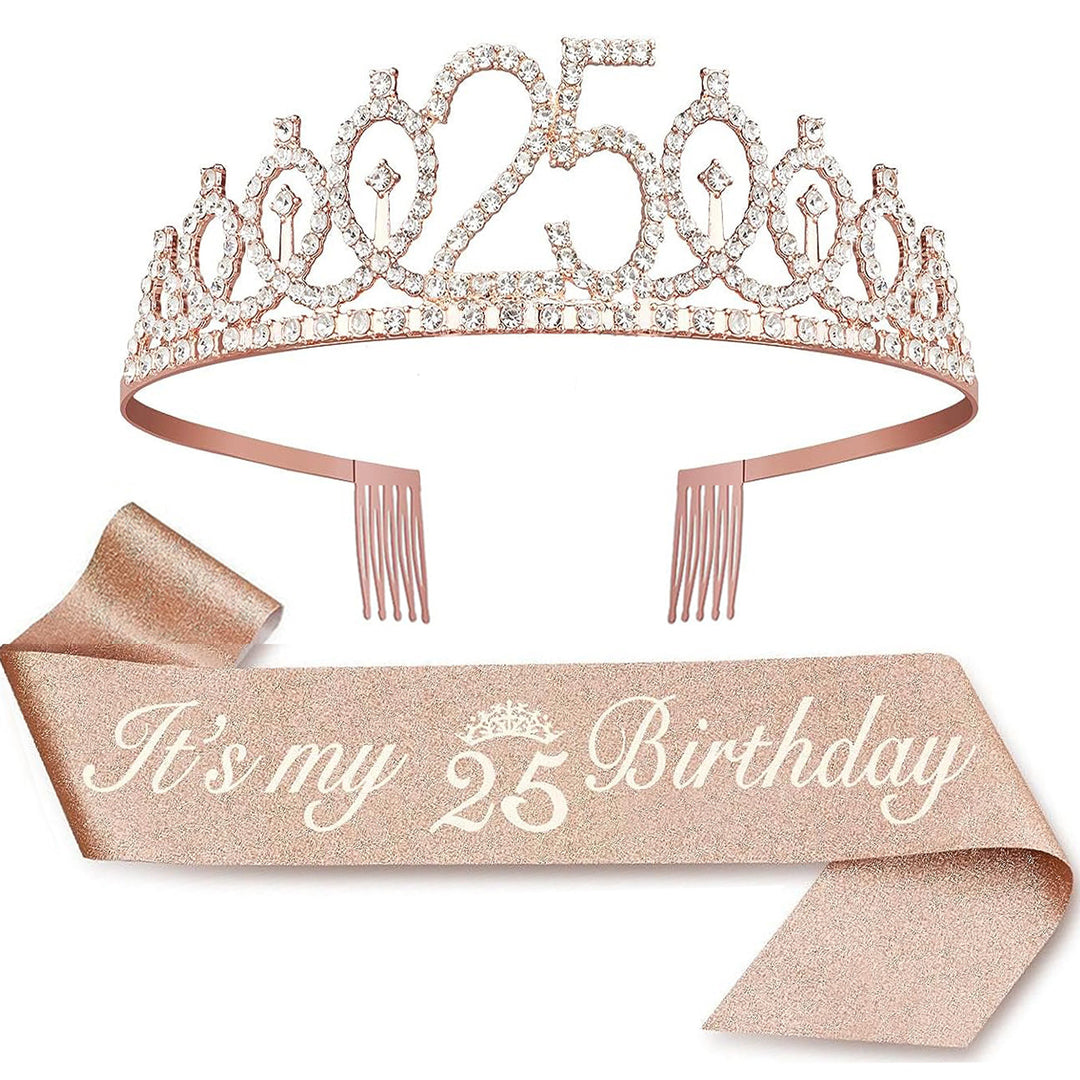 Ladies Crystal Princess Crown with 30 & Fabulous lettering Kalsten
