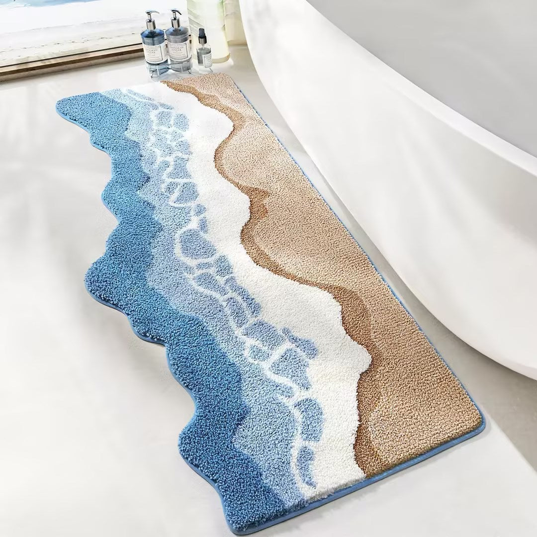 Coastal-Themed Plush Bath Mat Kalsten