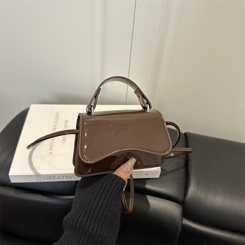 Miniature Crocodile-Textured Handbag