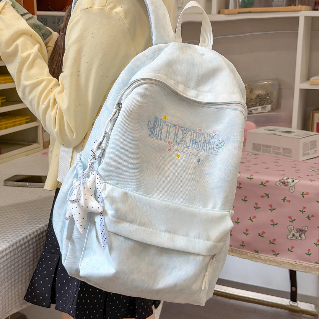Casual Canvas Backpack with Keychain Kalsten