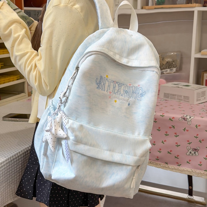Casual Canvas Backpack with Keychain Kalsten