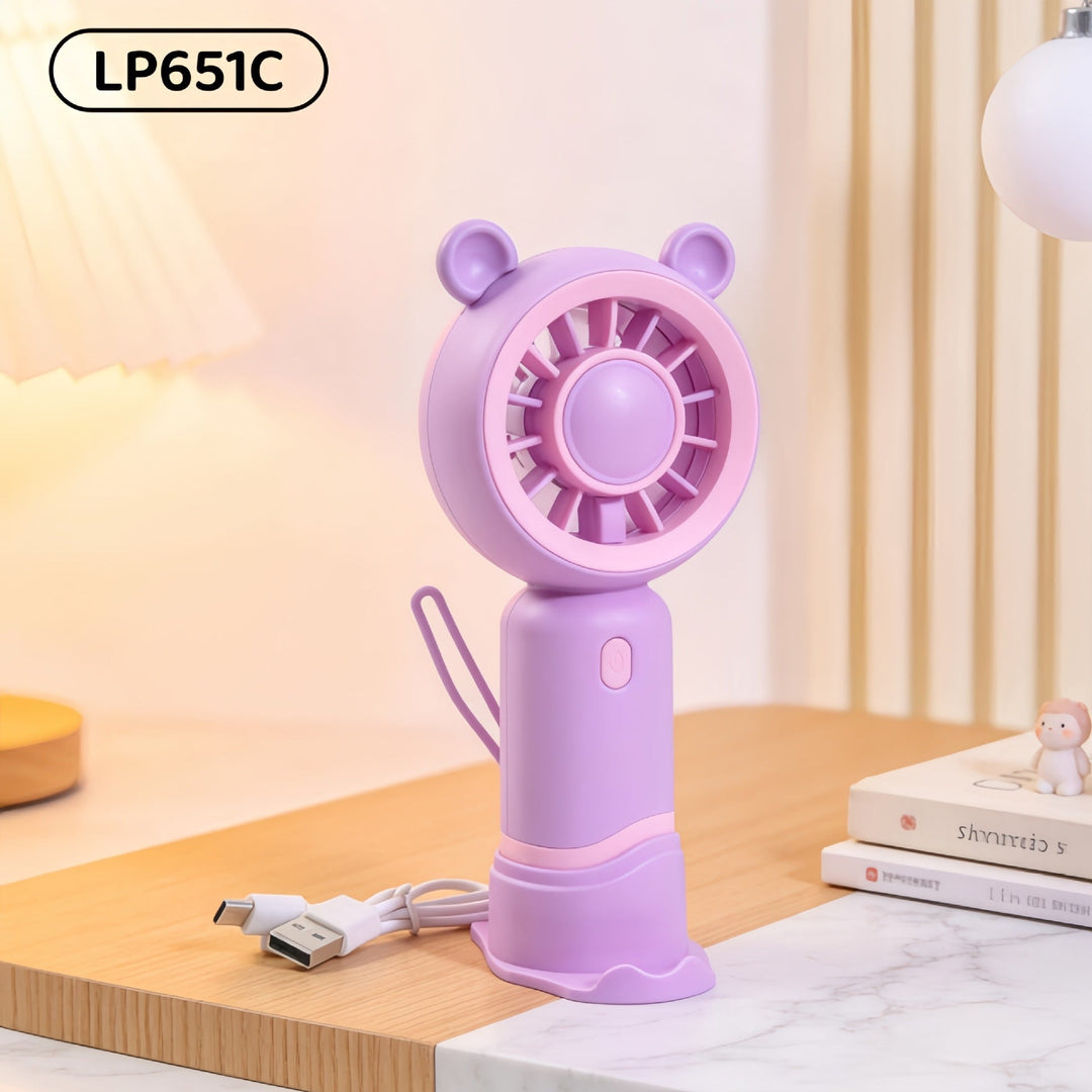 Ladies Portable Mini Handheld Fan with Cat Ears Kalsten