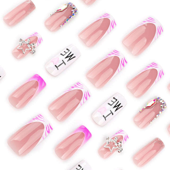 Artful nail art with romantic embellishments and glitter accents Kalsten