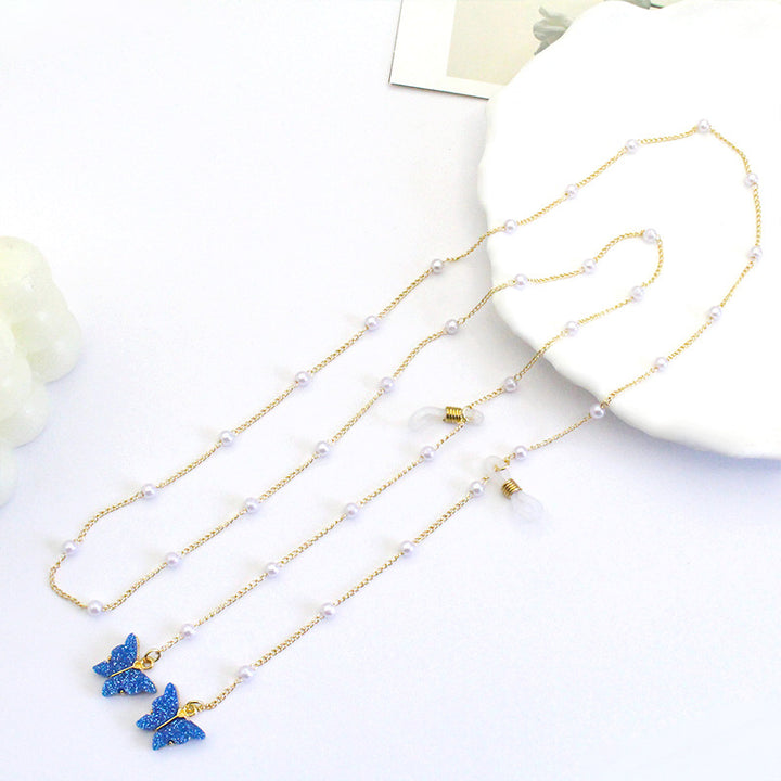 Butterfly-Embellished Eyewear Chain Kalsten