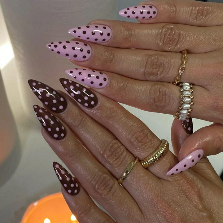 Artistic Polka Dot Nail Enhancements Kalsten