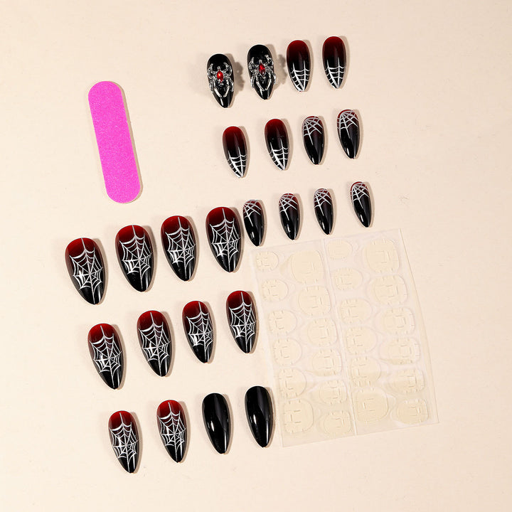 Gothic Spider Web Nail Art Extensions Kalsten