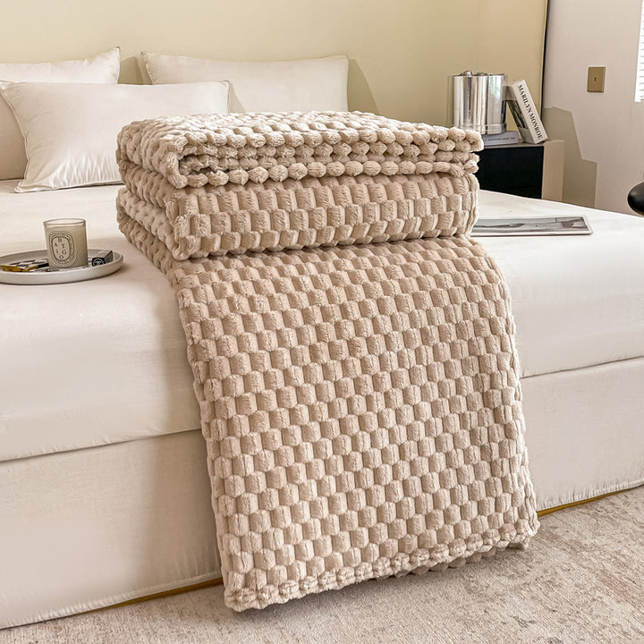 Luxurious Textured Throw Blanket Kalsten