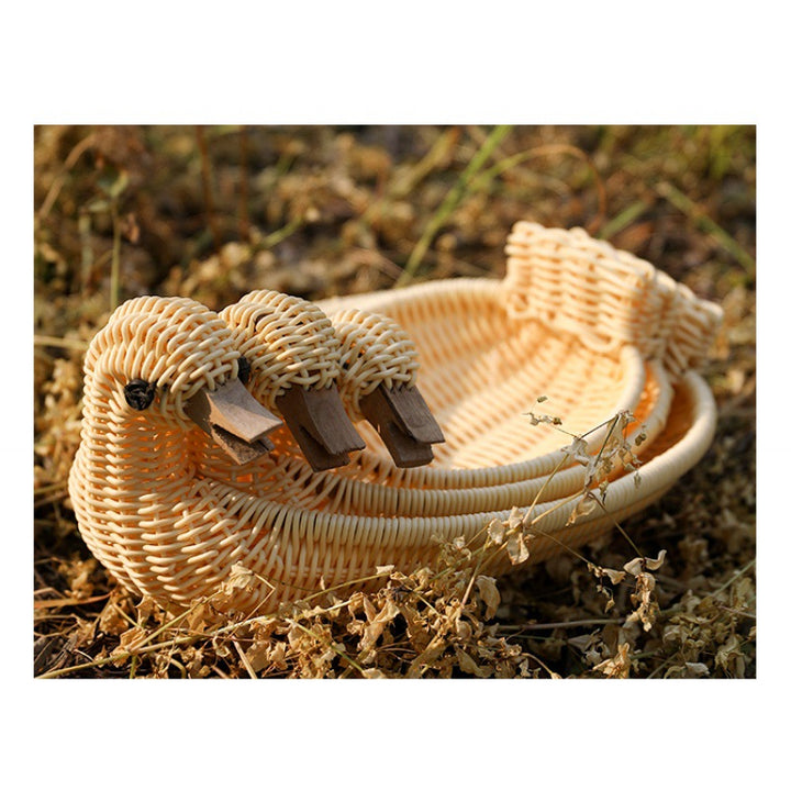 Unisex Braided Decoration Basket in Duck Shape Kalsten