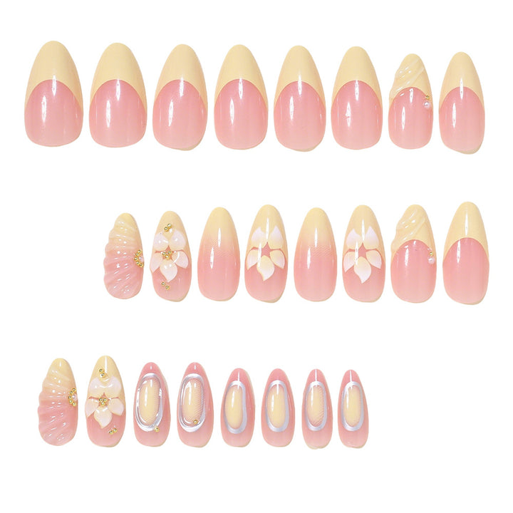 3D Floral Design Press-On Nail Set Kalsten