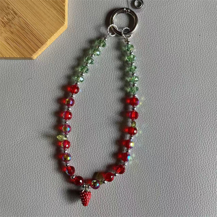 Decorative Strawberry Charm Keychain Kalsten