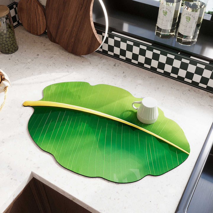 Leaf-Shaped Kitchen Mat