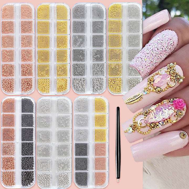 Decorative Nail Art Beads Set