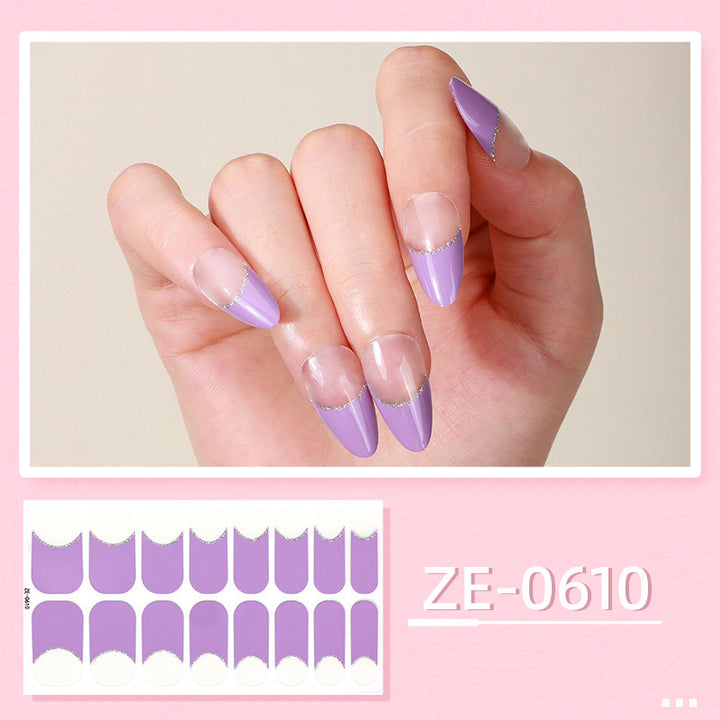 Elegant French Tip Nail Art Wraps