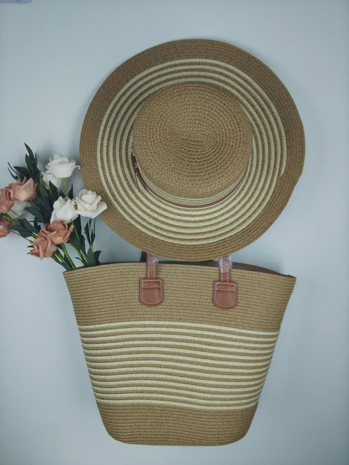 Sleek beach bag with matching sun hat Kalsten