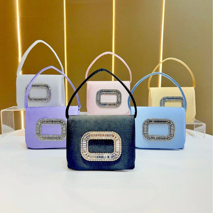 Vintage-Inspired Satin Evening Purse