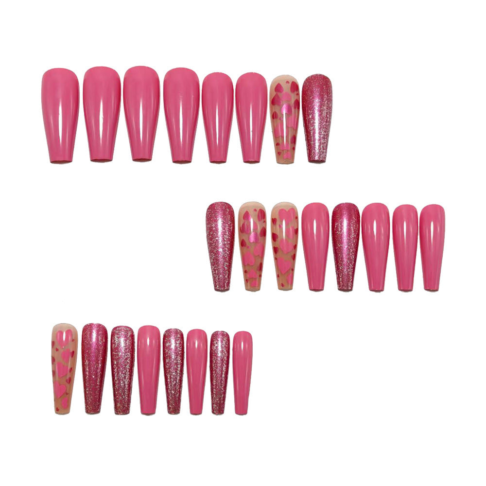 Artificial nails with heart design Kalsten
