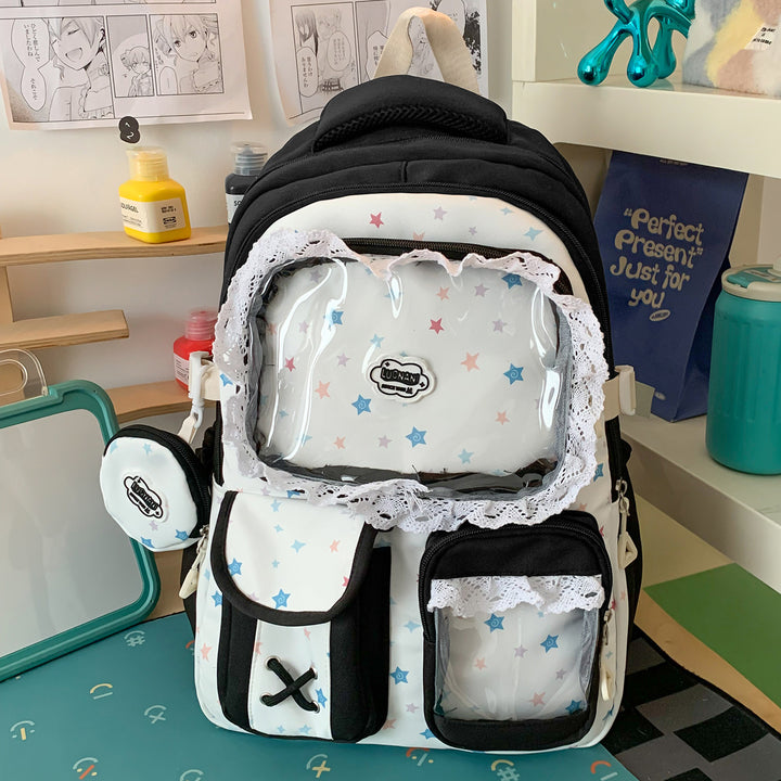Whimsical Star-Embellished Cute Backpack Kalsten