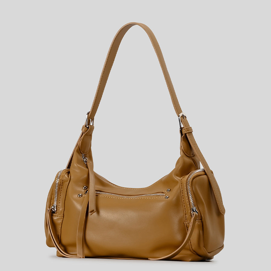 Multi-Pocket Casual Hobo Bag