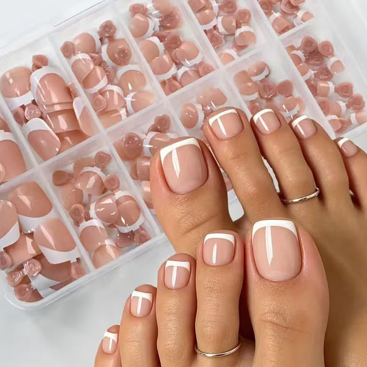 French Tip Toenail Press-On Set Kalsten