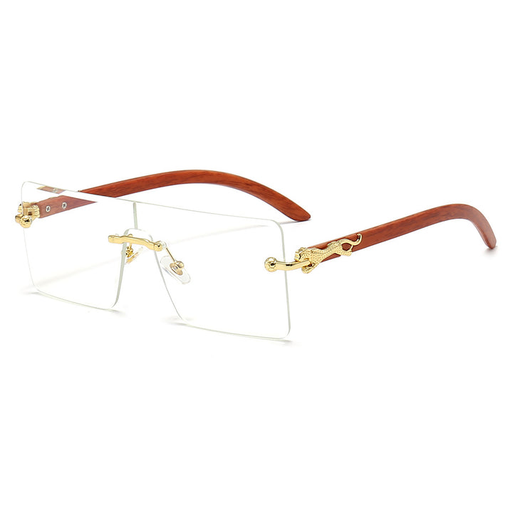 Women oversized fashionable sunglasses with luxurious wood and metal elements Kalsten