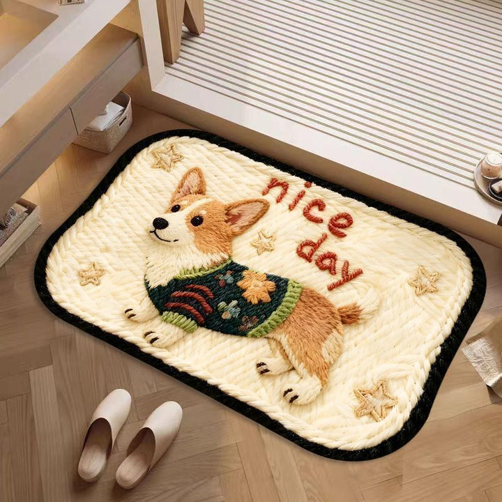 Cute Cartoon Dog-Themed Bath Mat