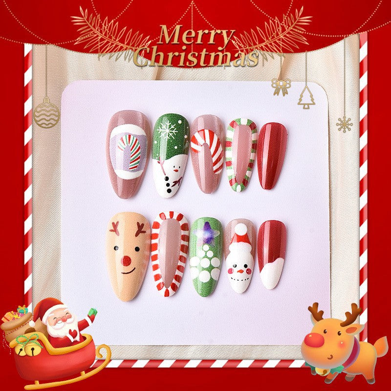 Artificial nail set with festive Christmas motifs Kalsten 1787561505