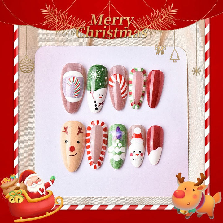 Artificial nail set with festive Christmas motifs Kalsten 1787561505