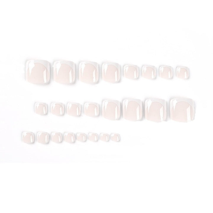 Premium French Tip Press-On Toe Nails Kalsten