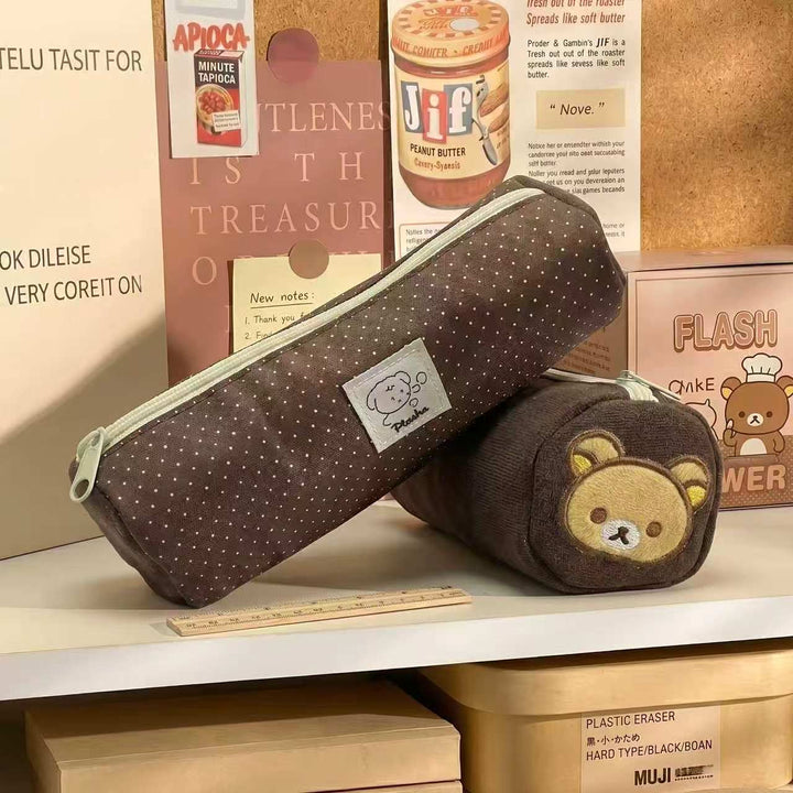Cute Bear-Themed Zippered Pouch
