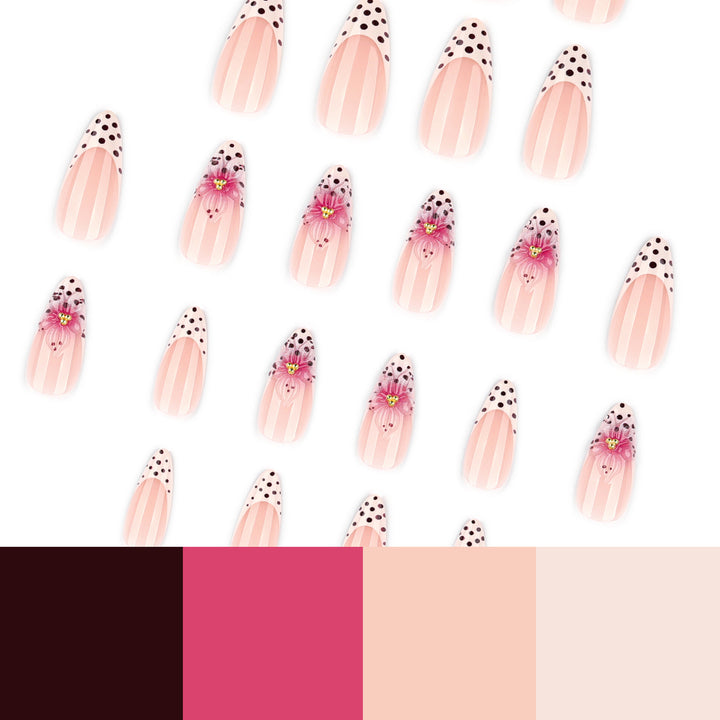 Artificial nail art with floral accents Kalsten