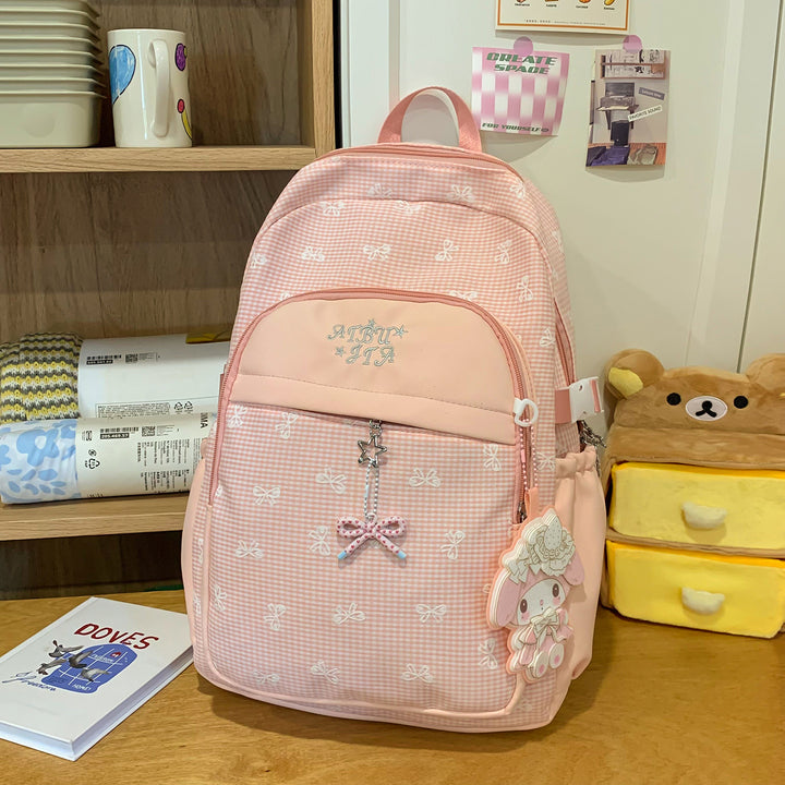 Stylish Checker Patterned Backpack Kalsten