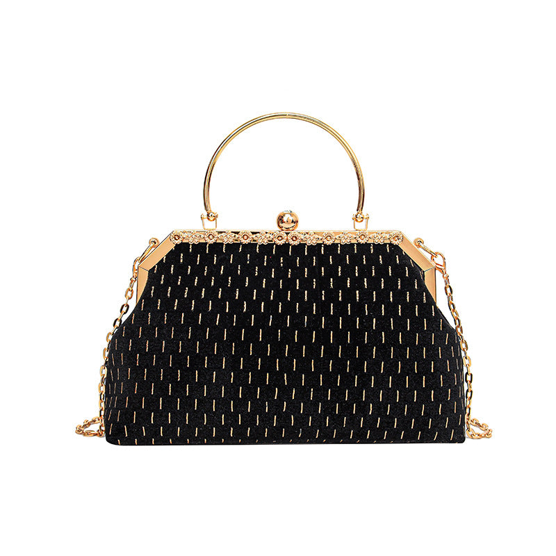 Vintage Glamour Chain-Handled Handbag