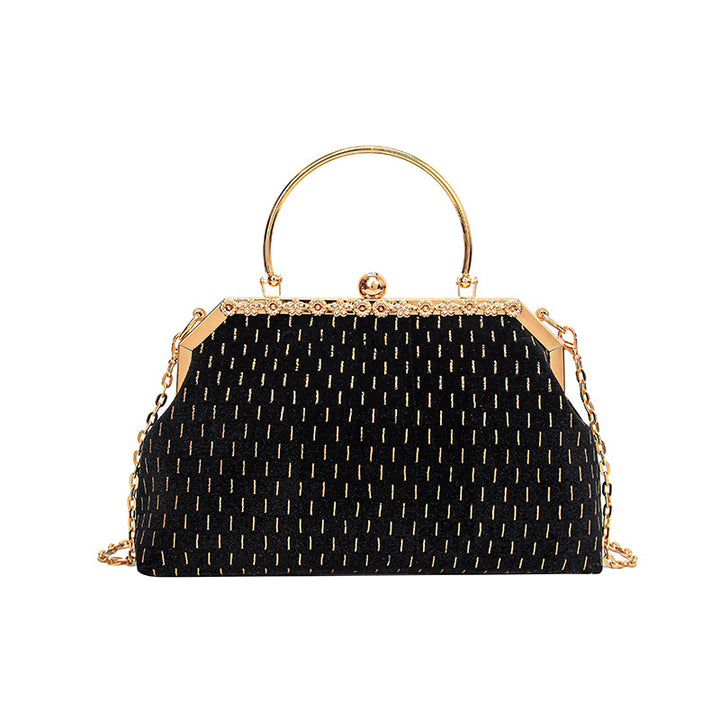 Vintage Glamour Chain-Handled Handbag