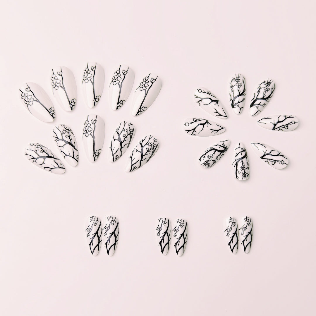 Artistic Branch Pattern Nail Art Kalsten