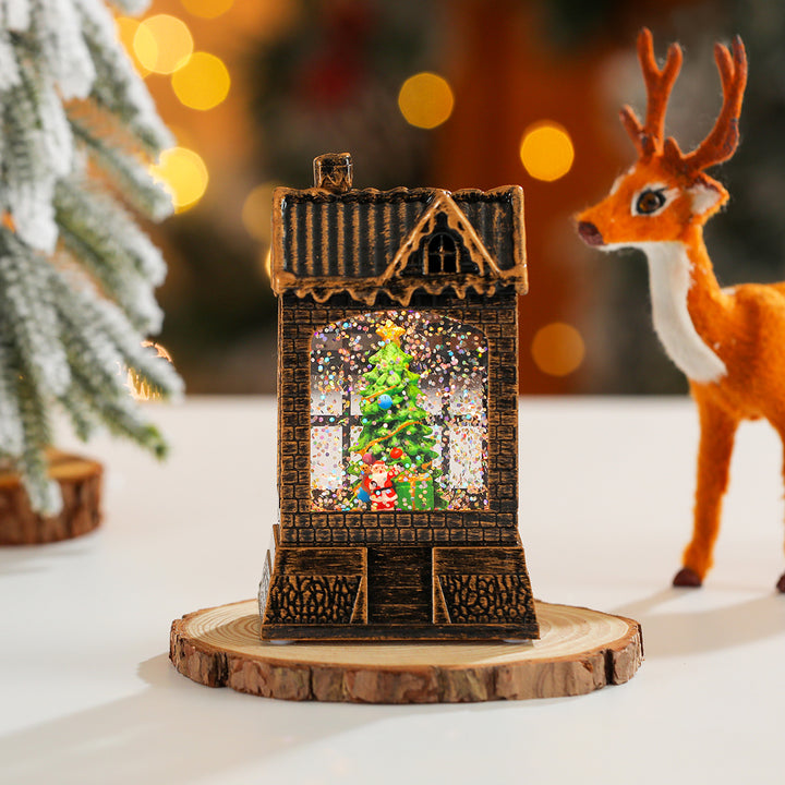 Decorative Snow Globe House Ornament Kalsten