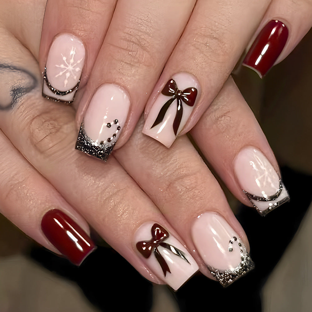 Festive Glamorous Press-On Nail Art Set Kalsten