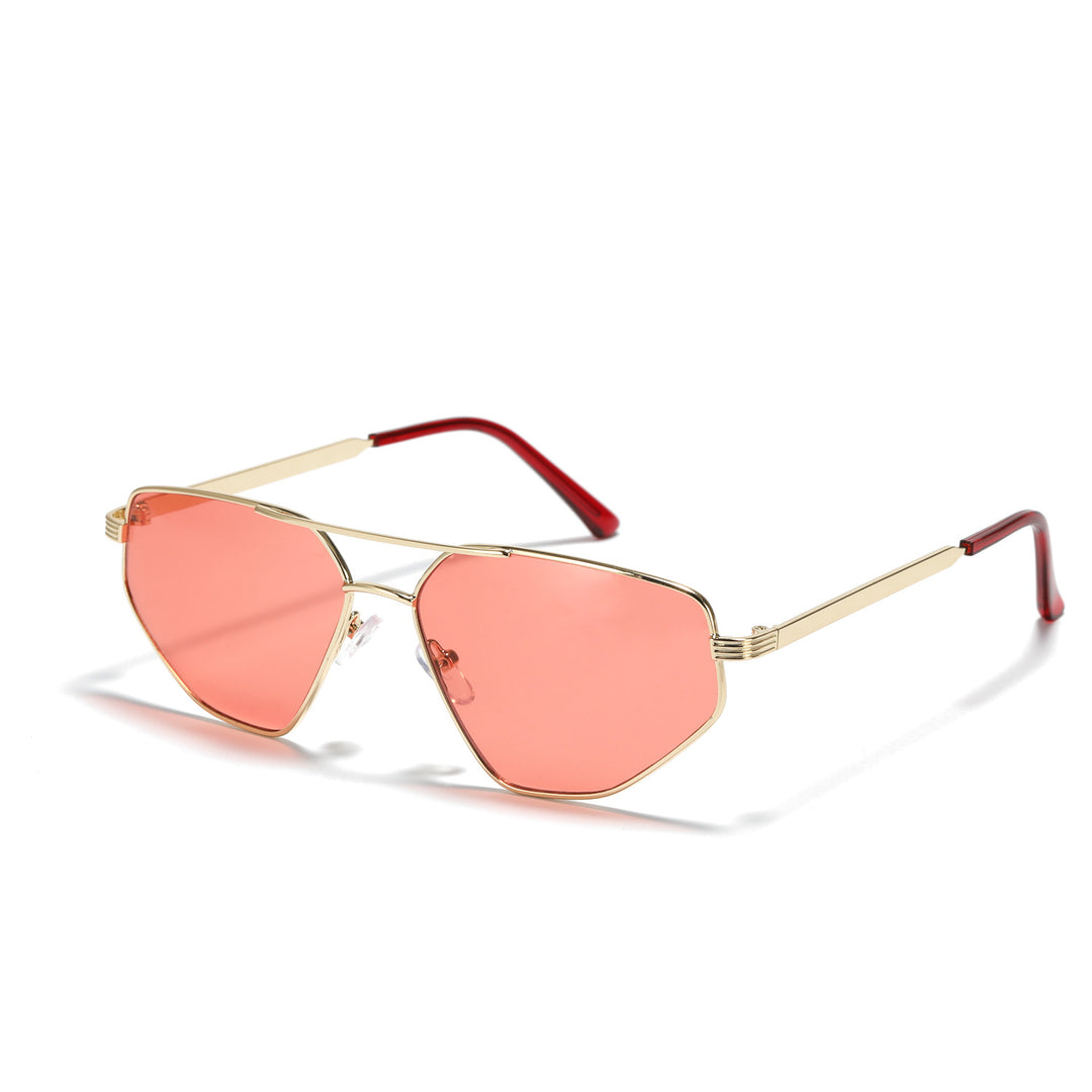Ladies geometric sunglasses with elegant metal frame Kalsten