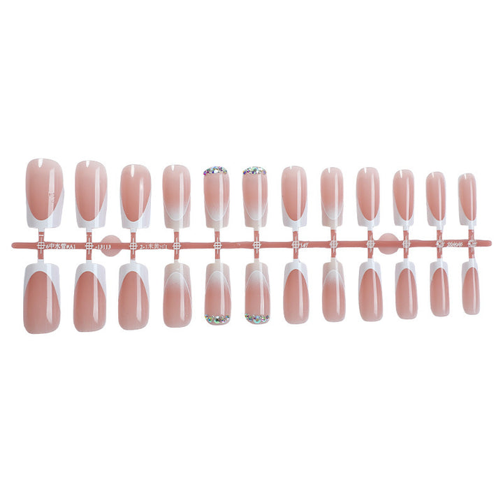 Artificial nail set with elegant ombre accents and seductive rhinestones Kalsten