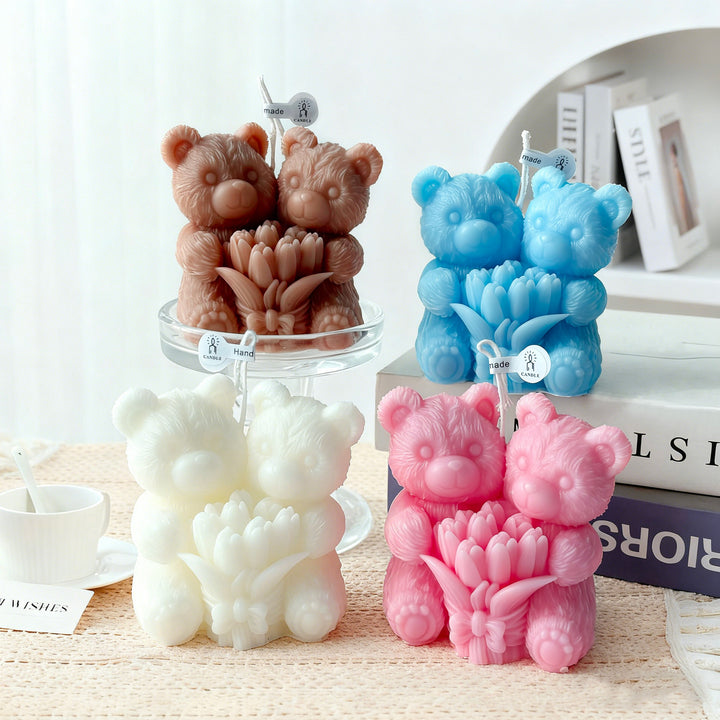 Bear-Shaped Decorative Candle