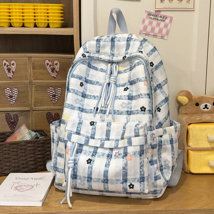 Stylish Checkerboard Print Backpack Kalsten