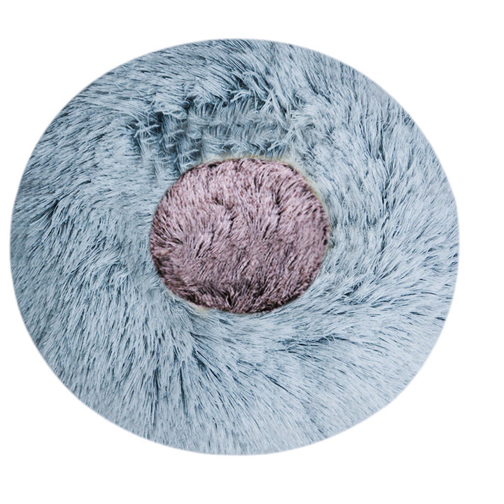 Cozy Plush Round Dog Bed